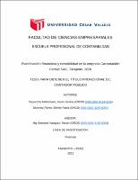 Planificación financiera y rentabilidad en la empresa Corporación Cemac SAC, Tarapoto, 2020