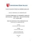 “Coaching empresarial y el desempeño laboral en movistar fija – Caribú Chile – Teleatento del Perú S.A.C., Callao, 2018”
