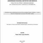 Gestión de la biblioteca de la Universidad César Vallejo – Lima Norte empleando la norma ISO 9001:2008