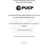 Impacto distributivo del gasto público en especie en educación básica : un análisis de incidencia normativa para el Perú