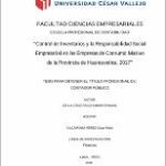 Control de Inventarios y la Responsabilidad Social Empresarial en las Empresas de Consumo Masivo de la Provincia de Huancavelica, 2017