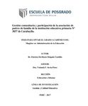 Gestión comunitaria y participación de la asociación de padres de familia de la Institución Educativa primaria Nº 3057 de Carabayllo