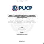 Análisis de la regulación peruana en materia de responsabilidad extendida del productor en el Reglamento de Residuos de Aparatos Eléctricos Y Electrónicos