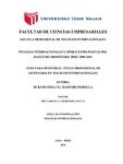 Finanzas Internacionales y Operaciones pasivas del Banco de Crédito del Perú 2008-2015