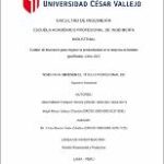 Gestión de inventario para mejorar la productividad en la empresa de bebidas gasificadas, Lima-2019