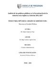 Análisis de las políticas públicas en la formalización de la minería en la región La Libertad 2012-2017