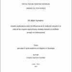 El dolor humano : estudio exploratorio sobre la influencia de la violación sexual en la vida de las mujeres ayacuchanas violadas durante el conflicto armado no internacional