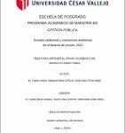 Gestión ambiental y conciencia ambiental en el distrito de Ancón, 2020