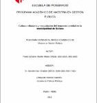 Cultura tributaria y recaudación del impuesto predial en la municipalidad de Sullana