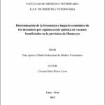 Determinación de la frecuencia e impacto económico de los decomisos por equinococosis quística en vacunos beneficiados en la provincia de Huancayo