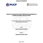 Factores de la deserción forzosa institucional de estudiantes de Estudios Generales Letras de la PUCP