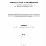 Descripción del proceso constructivo y control de calidad del emisor submarino Taboada