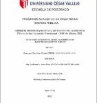 Calidad de servicio en pandemia y satisfacción del usuario en la oficina de normalización previsional – ONP Miraflores, 2021