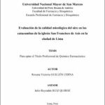 Evaluación de la calidad micológica del aire en las catacumbas de la iglesia San Francisco de Asís en la ciudad de Lima