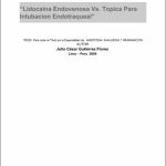 Lidocaína endovenosa vs. tópica para intubación endotraqueal