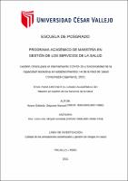 Gestión clínica para el internamiento COVID-19 y funcionalidad de la capacidad resolutiva en establecimientos I-4 de la Red de Salud Contumazá-Cajamarca, 2021