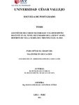 Gestión de recursos materiales y el desempeño docente en el nivel secundario de la RED No. 10 del distrito de Villa María del Triunfo-UGEL 01-2012