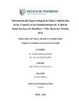 Información del Seguro Integral de Salud y Satisfacción de los usuarios en los establecimientos de la Red de Salud San Juan de Miraflores –Villa María del Triunfo, 2014