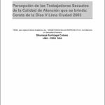 Percepción de las trabajadoras sexuales de la calidad de atención que se brinda : Cerets de la Disa V Lima Ciudad 2003