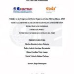 Calidad en las empresas del sector seguros en Lima Metropolitana – 2014