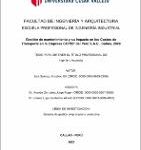 Gestión de mantenimiento y su Impacto en los Costos de Transporte en la Empresa COPEP del Perú S.A.C., Callao, 2020