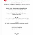Programa Vaso de Leche en la calidad de vida del beneficiario del Asentamiento Humano Hijos de Ventanilla, Callao, 2019
