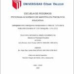 Sobreprotección e inteligencia interpersonal en niños de 3 años de la Institución Educativa N° 139 Cieneguilla – Lima 2021