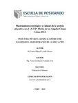 Planeamiento estratégico y calidad de la gestión educativa en el I.S.T.P. María de los Ángeles Cimas Lima, 2014