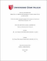Gestión de la calidad y desempeño pedagógico de los docentes en el centro inicial Alfredo Pareja de Guayaquil – 2018
