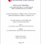 Compromiso organizacional y trabajo en equipo en docentes de las Instituciones Educativas de Tembladera, Contumazá, 2020