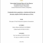 Evaluación tóxica, genotóxica y citotóxica del fruto de Morinda citrifolia (NONI) cultivada en el Perú