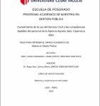 Cumplimiento de la ley del servicio civil y las competencias digitales del personal de la agencia Agraria Jaén, Cajamarca 2021