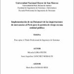 Implementación de un Datamart de las importaciones de mercancías al Perú para la gestión de riesgo en una entidad pública