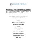 Relación entre el Clima Organizacional y el Compromiso Organizacional en los Órganos de Control Institucional de la Contraloría General de la Republica adscritos al Poder Judicial y EsSalud – Lima, 2014