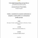 Límites y contenido de la acusación constitucional, el antejuicio y el juicio político en el ordenamiento jurídico peruano