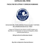 Ecología del Puma Andino (Puma concolor) y Estado de conservación en el Perú