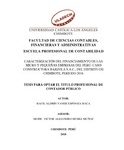 Caracterización del financiamiento de las micro y pequeñas empresas del Perú: caso constructora Barzola S.A.C., del distrito de Chimbote, periodo 2016