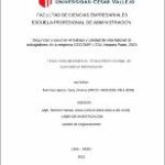 Seguridad y salud en el trabajo y calidad de vida laboral de trabajadores de la empresa CECOMIP LTDA-Ananea Puno, 2020