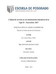 Calidad de servicio en tres instituciones educativas de la Ugel 15 – Huarochirí, 2017