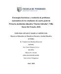 Estrategias heurísticas y resolución de problemas matemáticos de los estudiantes de cuarto grado de Primaria, institución educativa “Nuestro Salvador”, Villa María Del Triunfo, 2018.