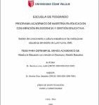 Gestión del conocimiento y cultura evaluativa en las instituciones educativas del distrito de Lurín-Lima, 2020