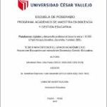Plataformas digitales y desarrollo profesional docente en la I. E 093 Efraín Arcaya Zevallos, Zarumilla, Tumbes, 2021