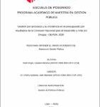 Gestión por procesos y su incidencia en el presupuesto por resultados de la Comisión nacional para el Desarrollo y vida sin drogas – DEVIDA, 2020