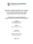 Autoestima y rendimiento académico de los estudiantes VII ciclo secundario institución educativa Alfonso Ugarte del distrito San Vicente- Cañete-2009
