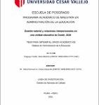 Gestión tutorial y relaciones interpersonales en una unidad educativa de Durán, 2020