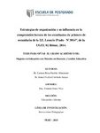 Estrategias de organización y su influencia en la comprensión lectora de los estudiantes de primero de secundaria de la I.E. Leoncio Prado N°3014”, de la UGEL 02 Rímac, 2014