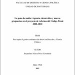 La pena de multa: vigencia, desarrollos y nuevas propuestas en el proyecto de reforma del Código Penal 2008-2010