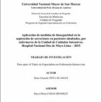 Aplicación de medidas de bioseguridad en la aspiración de secreciones en pacientes intubados, por enfermeras de la Unidad de Cuidados Intensivos. Hospital Nacional Dos de Mayo Lima – 2015