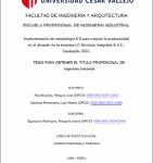 Implementación de metodología 5´S para mejorar la productividad en el almacén en la empresa LC Servicios Integrales S.A.C., Carabayllo, 2021