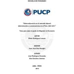 Sobre-educación en el mercado laboral : determinantes y consecuencias en el Perú, 2001-2011.